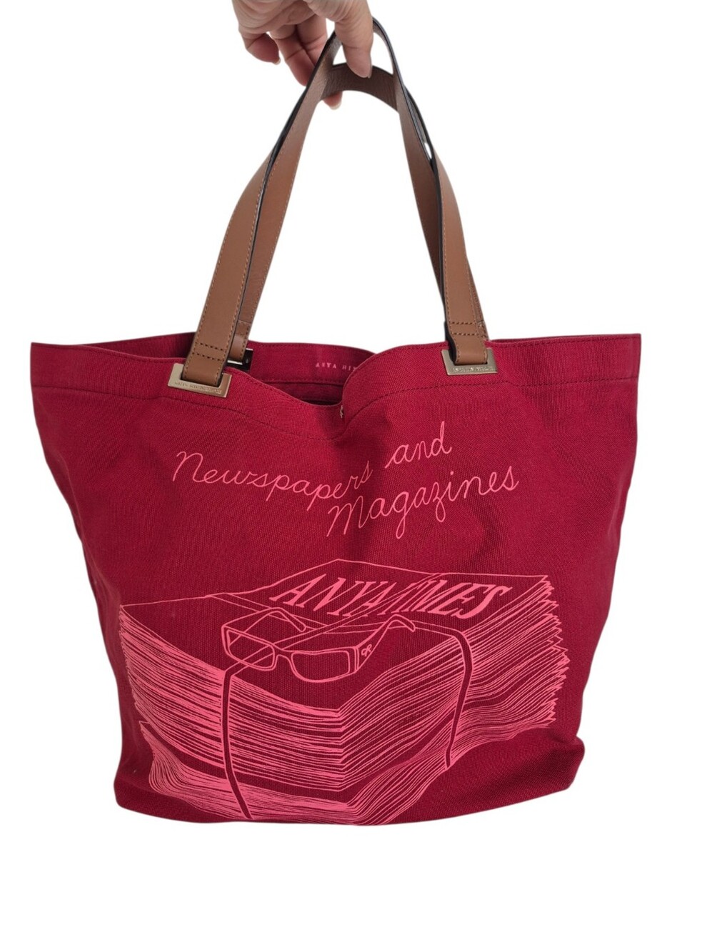 Anya Hindmarch Canvas & Leather Tote Bag